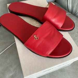 Jimmy Choo Red Leather Minea flats